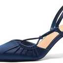 GotSoft Womens Slingback Kitten Heels Closed Pointed Toe Backless Pumps Wedding Dress Shoes, Size 9