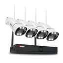 4K 8 Channel Wireless Security Camera System, 4X 3MP Surveillance Security Cameras with 2 Way Audio, Dual Warning for Indoor/Outdoor Home Security, AI Detection, Color Night Vision, Smart Playback