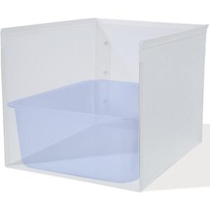 Large (17.7" Lx13.8" Wx13.8" H) White Classic Cat Litter Box Pee Shields Waterproof, Foldable Easy Clean Pet Cat/Kitty/Kitten Litter Box Splash Guard (Without Pan)