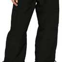 Waitfairy Cargo Pants Women Drawstring Elastic Waist Baggy Parachute Pants Woman Y2K Bottoms with Multiple Pockets (Medium, 01 Black)