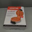 Gourmia Belgian Waffle Maker  Compact Design with Upright Storage, Adjustable Browning, and Easy-Clean Nonstick Ceramic Plates, Stainless Steel