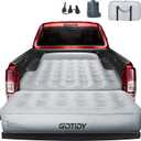 Truck Bed Mattress 5-5.5ft for Mid-Size Pickup, Fabric Texture Truck Bed Air Mattress with Tailgate Extender​,Customized for Tacoma/Gladiator/Colorado, with Detachable Air Pump, for Truck Bed Camping