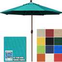 EliteShade USA 10-Year-Non-Fading 10Ft Market Patio Umbrella, UPF 50+ UV Protection Performance Sun Umbrella, Heavy Duty Commercial Grade Outdoor Table Umbrella with Crank & Tilt, Windproof Vented Top for Garden, Pool, Deck and Outdoor Playsets, Teal