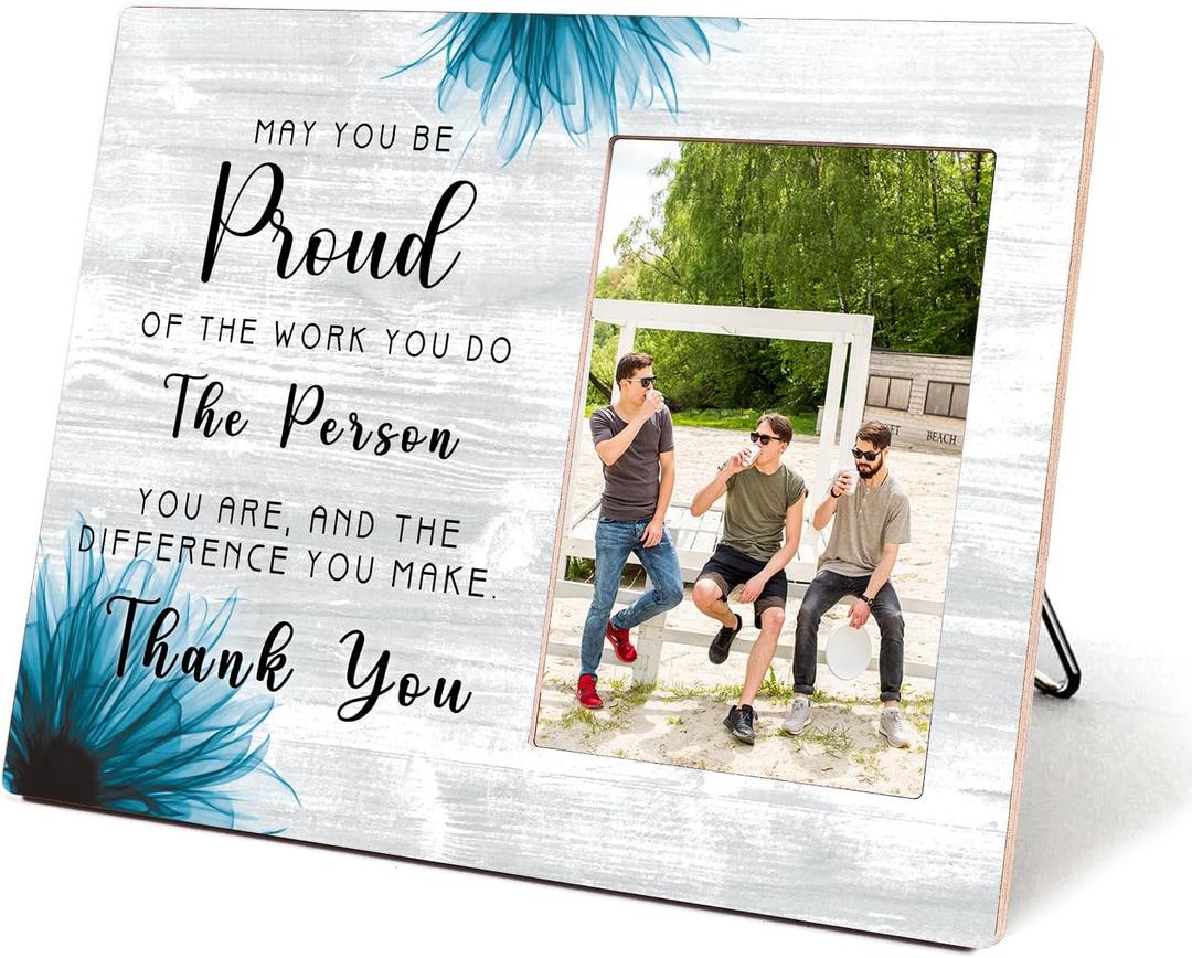 Coworker Wood Picture Frame Gift-8x10 Inch, May You Be Proud of the Work You Do, Wood Photo Frame for Tabletop or Wall Display, Thank You Gift Employee Appreciation Gift, Holds 4 x 6 Inch Photo-17