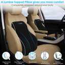Niceeday Lumbar Support Pillow for Office Chair Car Back Support Pillow, Memory Foam Gaming Chair Desk Chair Back Cushion for Lower Back Pain Relief, Ergonomic Back Rest,Office Home Essentials