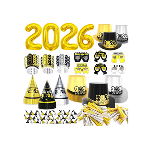 New Years Eve Party Supplies 2026 for 90 Guests, Happy New Years Decorations Party Favors Includes Top Hats, Tiaras, Glasses Accessories for Adults Kids Nye Decorations 2026