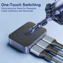 Bi-Directional DisplayPort 1.4 Switcher, 3 in 1 Out 8K DP Switcher Box Supports 8K 30Hz / 4K 120Hz Compatible with TVs Monitors Laptops PC Projectors etc