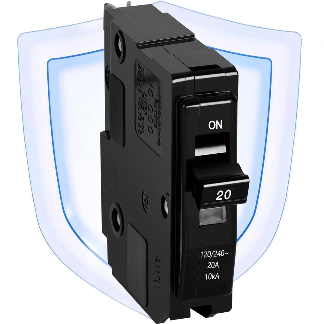 20Amp 1-Pole Circuit Breaker for QO120CP,Compatible with SD QO Load Center, CSED, and NQOD Distribution Panels,120/240 V,10kA