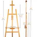 DJAR Solid Beechwood Art Easel for Painting, Folding Floor Easel Stand for Drawing, Wedding Sign and Poster, Ajustable Wooden Easel for Artist and Beginner, Hold Canvas up to 41.7"