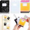 6 Pcs End of Year Teacher Gift Card Holder Bulk Magnetic Back to School Teacher Appreciation Gift Card Sleeves Acrylic Composition Notebook Pencil Graduation Cash Money Holders