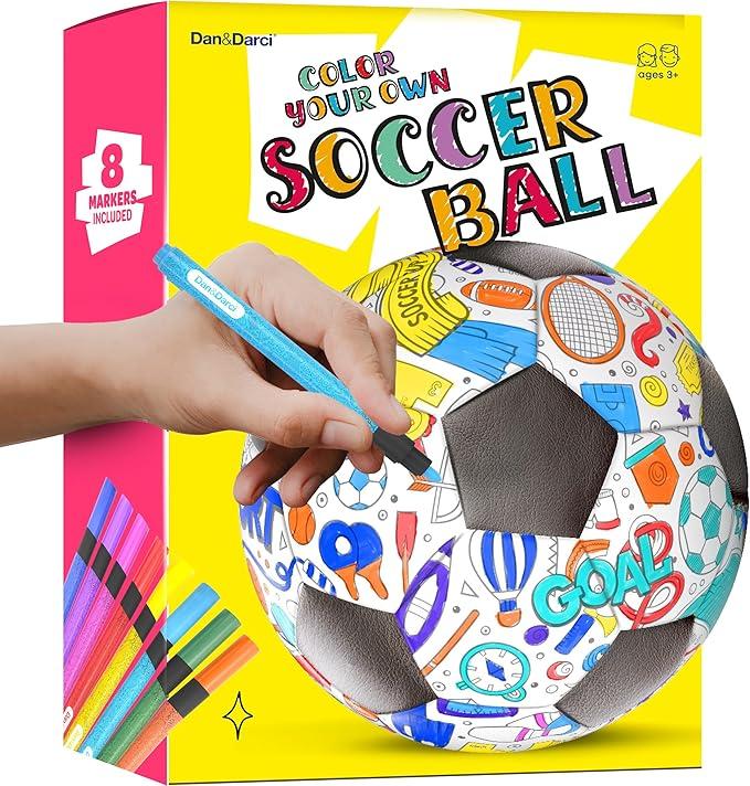 Soccer Ball Coloring Kit for Kids  Soccer Gifts for Girls & Boys  Sports Gifts  3 4 5 6 7 8 Year Old Boy Birthday Gift  Craft Kits for Kids Ages 48  Boy Toys for 4 Year Old  Games Accessories