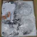 Black Plug in Wall Sconces Set of 2, Wall Light with Plug in Cord On/Off Switch, Mid Century Art Deco Plug Sconce with Milky White Globe Glass Lampshade Wall Lamp for Bedroom Living Room Hallway