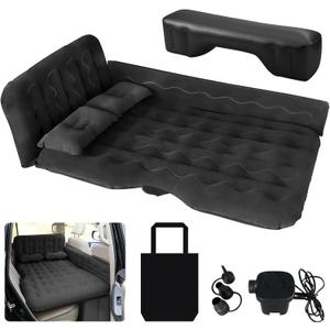 SUV Air Mattress Car Camping Bed - Inflatable Thickened and Double Car Air Mattress Bed with Air Pump Portable Foldable for Home Car Travel Camping