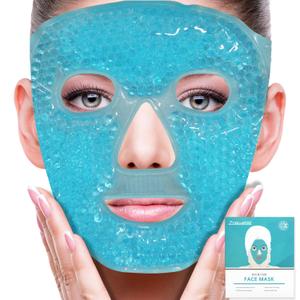 ZNCUETD Cold Face Eye Mask Ice Pack Reduce Facial Puff, Dark Circles, Gel Hot Heat Cold Compress Pack, Face SPA Gift for Woman Sleeping, Pressure, Headaches, Skin Care, Post Laser Cosmetic Care