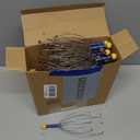 Head Massager Scalp Scratcher 12 Finger Body Relaxing Hair Massage, Gold, Red, Navy Blue, Light Blue Set (36 Pieces)