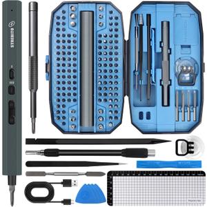 STREBITO 155 in 1 Electric Screwdriver Set, Small Electric Screwdriver Cordless with 140 S2 Magnetic Bits, Electronic Power Screwdriver Repair Tool Kit for RC, Computer, PC Building, Laptop