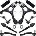 AUQDD Front End Suspension Kit Fit For 2006-2011 Ho-nda Civic (1.3L 1.8L), 2 Sway Bar Link 4 Outer Inner Tie Rod End (# K620382 K620383 EV800246 ES800373 K80768)