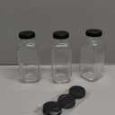 BIGIVACA 8 oz Glass Juice Bottles with Lids,3 PACK Bottles for Juicing,Square Drinking Jars Glass for Coffee,Cola,Milk,Tea in Travel,Work,School