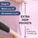 Extra Deep Full Sheet Set - 6 Piece Breathable and Cooling Sheets - Hotel Luxury Bedding for Women, Men, Kids & Teens - Easy & Secure Fit - Soft, Wrinkle Free & Comfy - Extra Deep Pockets - Light Pink
