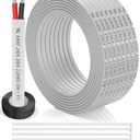 22 Gauge Wire 2 Conductor Electrical Wire 30FT, 22 AWG Flat 2 Wire Cable Tinned Copper/PVC Flexible/Stranded 22/2 Cord for Automotive, LED Lighting, 12V 24V Low Voltage Cable, Marine etc.