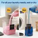 3+1+1 Pack Laundry Pods Container & Dryer Sheet Holder with Lid, 54OZ Liquid Soap Detergent Dispenser for Powder, Beads and Fabric Softener, Black Laundry Room Organization and Storage, 10 Labels