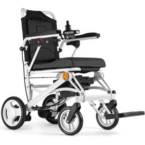 Lightweight Electric Wheelchairs for Adults Foldable Only 35lbs, White