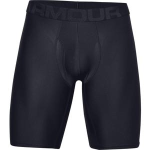 2 Pack Under Armour Men's Multi-Pack Performance Tech Long-Leg Boxer Brief, 9" Inseam, All-Day Comfort (Black (001)/Black) XS