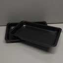 2PCS Kisangel Non-Stick Rectangular Baking Pan 12X7.5 Inch Oven Tray for Pizza Cake Bread Baking Sheet High Temperature Resistant Carbon Steel