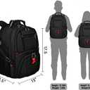 YOREPEK Large Backpack for Men, Extra Large Laptop Backpacks for Men Women, Water Resistant Travel Backpack Airline Approved Business Work Bag Fits 17 Inch Computer, Black