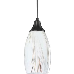 karyfine Mini Glass Pendant Light Kitchen Island Oval Ceiling Hanging lamp Shade with Black Matte finish1pack Milk Blown Glas Pendant Lighting Adjustable Cord for Hallway Dining Room Bathroom