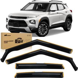 Nilight Durable in Channel Rain Guards for Chevrolet/ Chevy Trailblazer 2021 2022 2023 2025 Window Deflectors, Vent Window Visors-4pcs