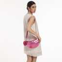 Crossbody Bags for Women Fashion Sling Purse Shoulder Bag Fanny Pack Leather Causal Chest Bum Bag Cross Body Purse (Rose)