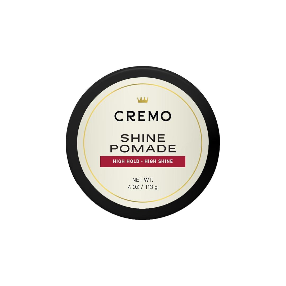 Cremo Hair - Premium Barber Grade Pomade, High Hold & Shine, Hair Styling, 4 Oz