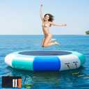 COOLWAVE Water Trampoline for Lake, Floating Trampoline for Lake Pool Ocean with Pump (8FT Blue)