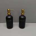 Black Soap Dispenser for Kitchen Sink, Hand and Dish Soap Dispenser with Stainless Steel Pump, Perfect for Gold Kitchen Accessories. (Gold & Black)