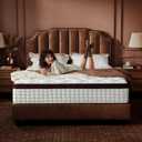 PSYNOVA 14 Inch Queen Hybrid Mattress,Reinforced Pocket Springs & Memory Foam, Targeted Pressure Relief, Cooling Airflow, CertiPUR-US Certified