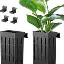 Pawfly 2 Pcs Aquarium Plant Holder for Fish Tanks, Hanging Plastic Fish Tank Plant Holder with Hooks, Aquarium Planter Cup for Aquaponic Plant Cultivation, Fish Tank Plant Pot for Aquascape Decoration