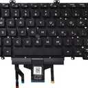 Replacement Keyboard with Backlit and Trackpoint Compatible with Dell Latitude 7400 3400 5400 7410 5401 NOT Fit for Latitude 7400 2-in-1 Black US Layout