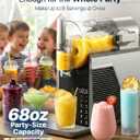 Slushie Machine for Home, No Ice Needed Frozen Drink Maker, 68oz Large Capacity with 360° QuickChill, 6 Presets & 10 Texture Settings, LED Touch Panel, Self-Cleaning for Margarita, Milkshake