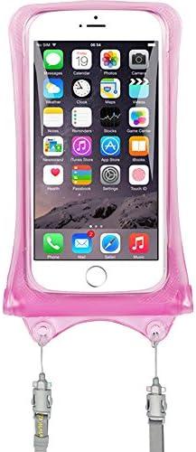 AquaVault 100% Waterproof Floating Smart Phone Case & Money Pouch - Fits All Phones - Made from Premium Heavy Duty PVC for Added Drop Protection - Includes Adjustable Neck Strap. Pink 50pcs