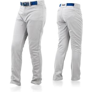 Franklin Sports Youth Baseball + Softball Pants - Knee High + Relaxed Fit Kids Baseball Pants - White, Black + Grey Pants (Large, Gray)