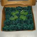 InnoGear Artificial Flowers, 50 Pcs Hunt Green Foam Fake Roses Bulk with Stems for St. Patrick's Decoration DIY Wedding Bouquets Centerpieces Bridal Shower Party Valentines Christmas Tree