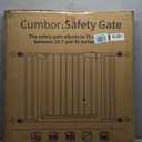 Cumbor 29.7-46" Baby Gate for Stairs, Mom's Choice Awards Winner-Auto Close Dog Gate for the House, Easy Install Pressure Mounted Pet Gates for Doorways, Easy Walk Thru Wide Safety Gate for Dog, Brown