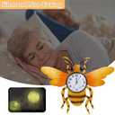 Unique Outdoor Clock Silent None-Ticking, Outdoor Wall Clock with Thermometer & Humidity, Waterproof Outside Clock for Patio, Living Room, Kitchen (Yellow Bee)
