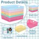 12 Pack Turn‑In Paper Trays for Classroom, Pastel