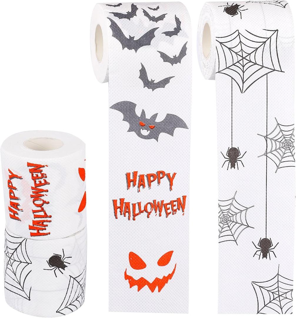 2 x Toilet Paper - 2 Rolls for Halloween Decor. Party Favor & Decr