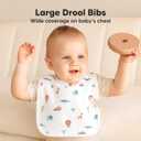 KeaBabies 8-Pack Organic Baby Bibs for Boys, Girls - Super Absorbent Cotton Drool Bibs for Baby Girl & Boy, Teething Toddler, Drooling Newborn, Ultra Soft & Machine Washable (Wilderness)