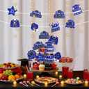 Graduation Decorations 2026 32Pcs Blue Graduation Table Decorations Centerpiece Sticks with Lights for College High School Any Grade Party Decor Supplies Photo Props
