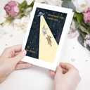 2 x Funny UFO Cat Valentine's Day Card for Him Her, Romantic Valentines Day, Wedding Anniversary, I Love You Card Gift for Husband Wife Boyfriend Girlfriend Partner Couple, Unique Gift for Bestie Friend (#1)