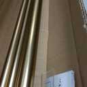 Double Blackout Curtain Rods 72 to 144 Inches (6-12 Feet),1-Inches Front and 5/8 Inches Back Adjustable End Cap Double Window Drapery Rod for Drapes and Curtains,Warm Gold
